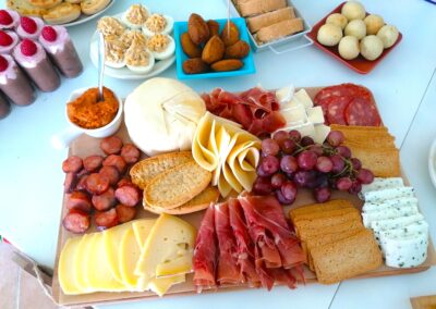 Festa piscina - comida e decoração