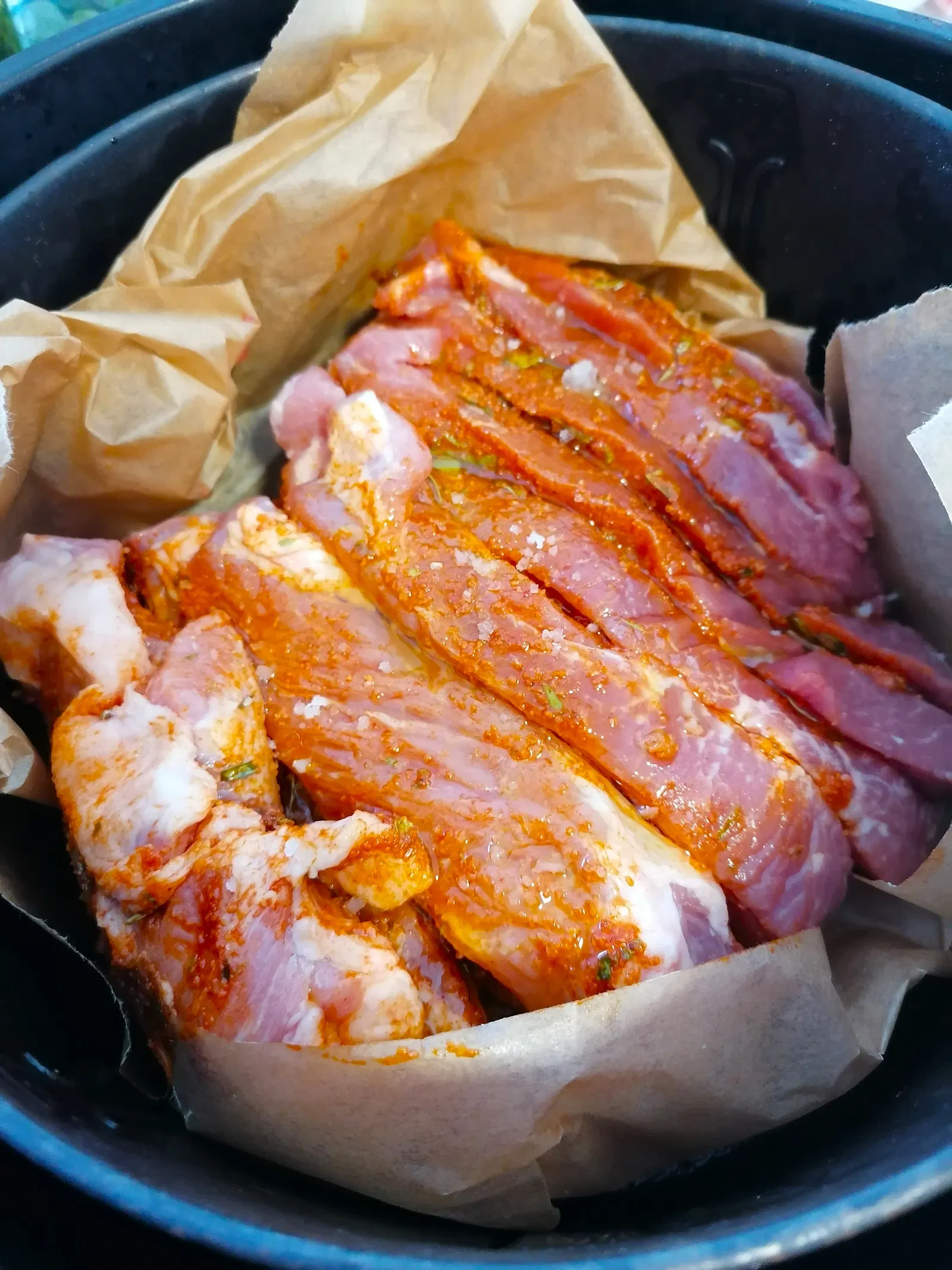Receita simples de cachaço de porco suculento na airfryer