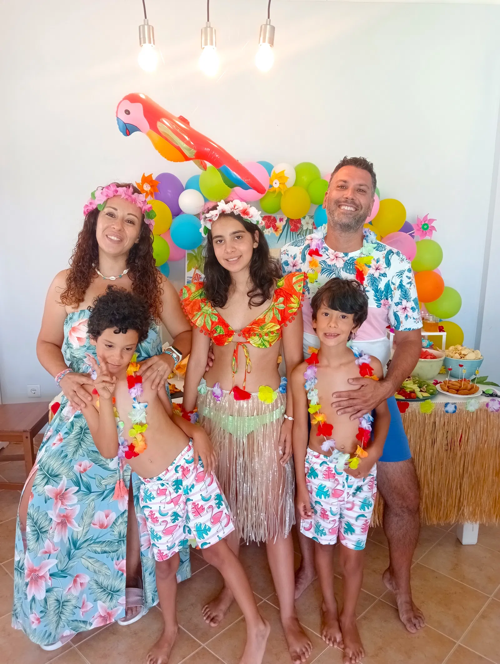 vestuario festa havaiana