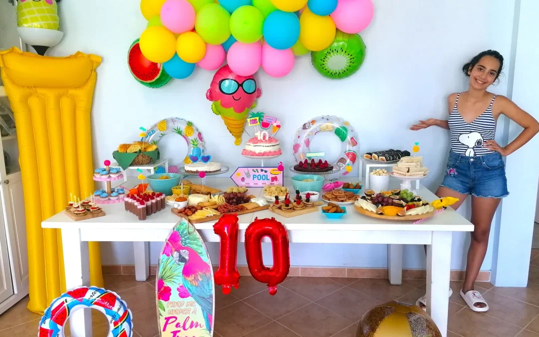 Festa de aniversário infantil em casa – Tema Piscina